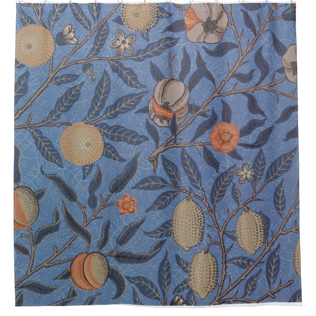 William Morris Fruit Pattern Shower Curtain (Front)