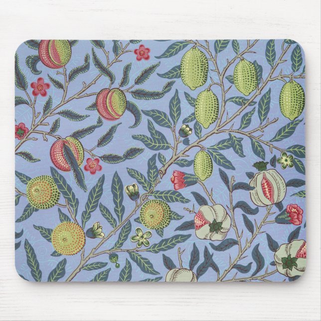 William Morris Fruit Pomegranate Blue Ornament Mouse Pad (Front)