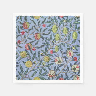 William Morris Fruit Pomegranate Blue Ornament Napkin