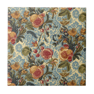 William Morris Fruit Pomegranate floral pattern Ceramic Tile