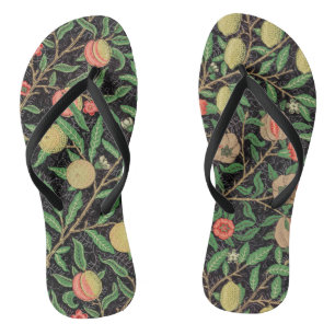 William Morris Fruit Pomegranate Floral Pattern Thongs
