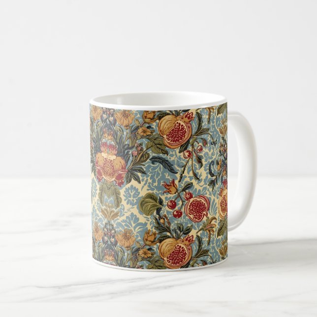 William Morris Fruit Pomegranate pattern Coffee Mug (Front Right)