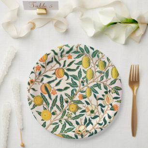 William Morris Fruit Pomegranate Vintage  Paper Plate