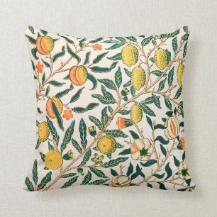 William Morris Fruit Pomegranate White Ornament Cushion