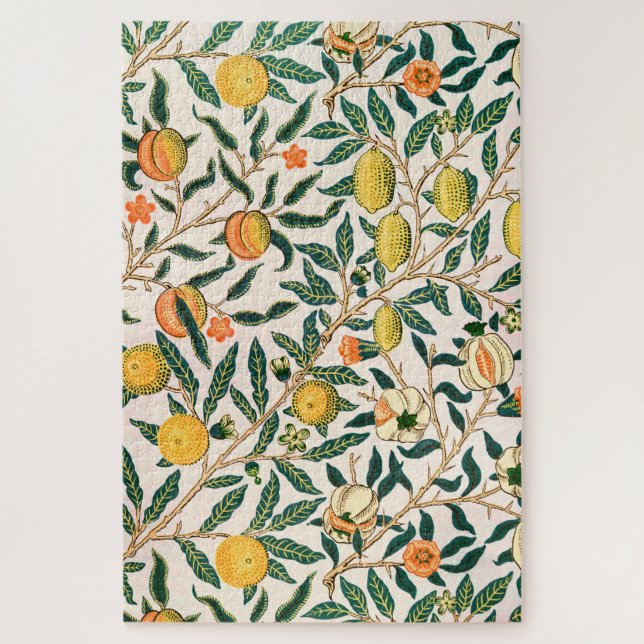 William Morris Fruit Pomegranate White Ornament Jigsaw Puzzle (Vertical)
