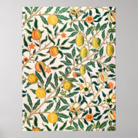 William Morris Fruit Pomegranate White Ornament