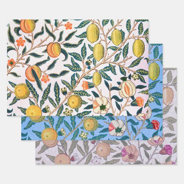 William Morris, Fruit tree Wrapping Paper Sheet (Set)