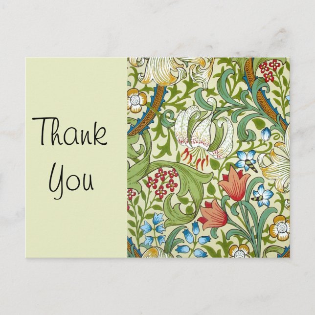 William Morris Garden Lily Fine Wallpaper Postcard (Front)