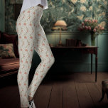 William Morris Garden Tulip Floral Pattern Leggings<br><div class="desc">Introducing the "Red Garden Tulip" collection by William Morris, featuring a beautiful floral pattern of scrolling foliage and large red tulips on a white background. This collection includes various items such as phone cases, mugs, tote bags, and more, perfect for adding a touch of elegance to your home or as...</div>