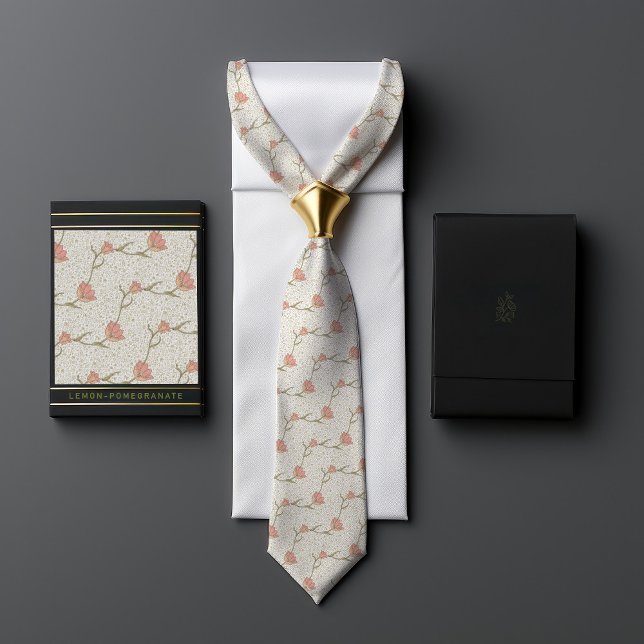 William Morris Garden Tulip Floral Pattern Tie (Creator Uploaded)