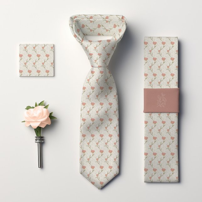 William Morris Garden Tulip Floral Pattern Tie (Creator Uploaded)