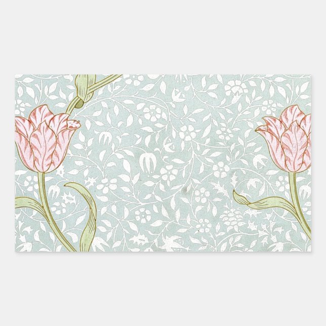 William Morris GardenTulip Rectangular Sticker (Front)