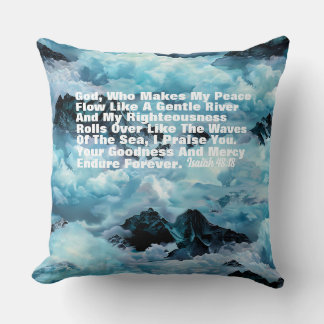 William Morris Gentle Wave Bible Verse Inspiration Cushion