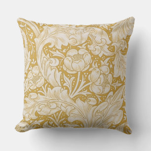 William Morris Gold Bachelors Button Floral Cushion