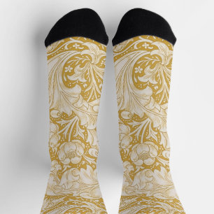 William Morris Gold Bachelors Button Floral Socks