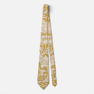 William Morris Gold Bachelors Button Floral Tie