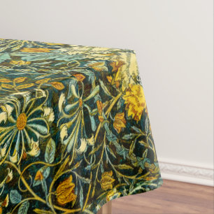 William Morris Gold Honeysuckle Floral Wallpaper Tablecloth