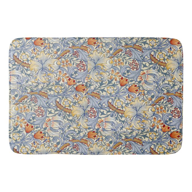 William Morris Gold Lily Victorian Wallpaper Bath Mat (Front)