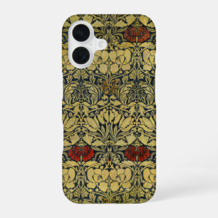 William Morris Gold Tulip Rose Vintage Wallpaper iPhone 16 Case