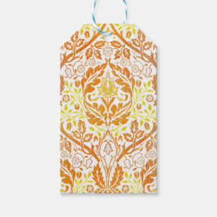 William Morris Golden Bough Orange Floral Art Gift Tags