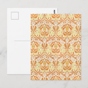 William Morris Golden Bough Orange Floral Art Postcard