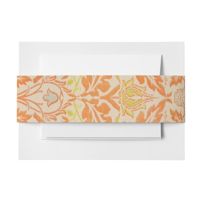 William Morris Golden Bough Tapestry Pattern Invitation Belly Band (Front Example)