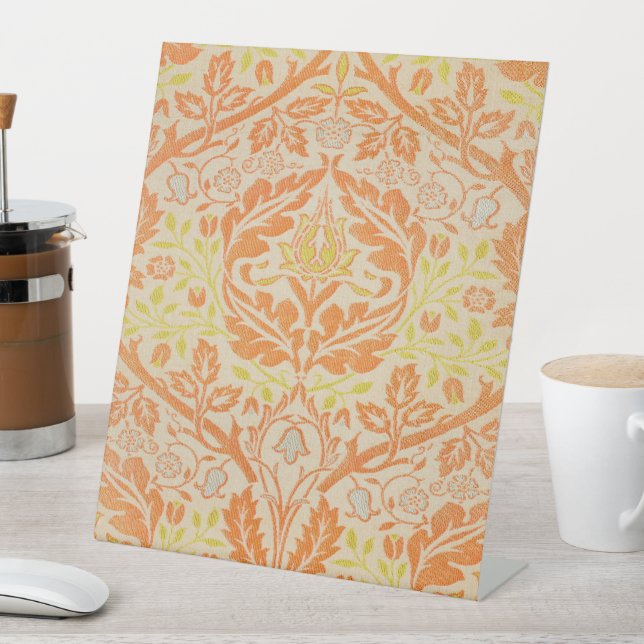 William Morris Golden Bough Tapestry Pattern Pedestal Sign (In SItu)