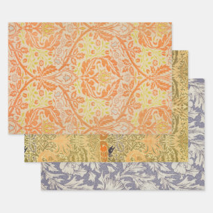 William Morris Golden Bough Tapestry Pattern Wrapping Paper Sheet