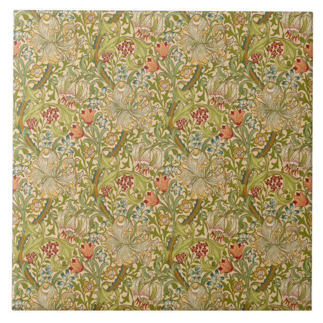 William Morris "Golden Lily" 2 Ceramic Tile (Front)