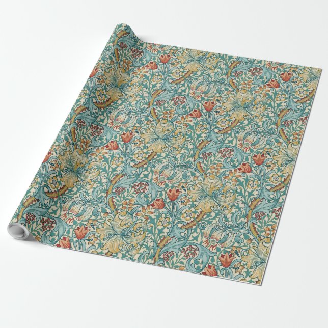 William Morris "Golden Lily" 3 Wrapping Paper (Unrolled)