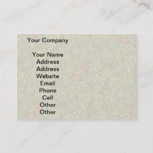 William Morris Golden Lily Antique Business Card