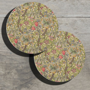 William Morris Golden Lily Antique Coaster