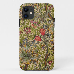 William Morris Golden Lily Antique Floral Pattern iPhone 11 Case