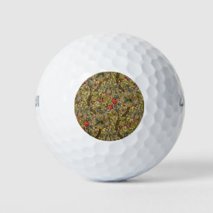 William Morris Golden Lily Antique Floral Pattern Golf Balls