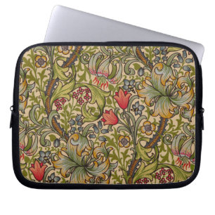 William Morris Golden Lily Antique Floral Pattern Laptop Sleeve