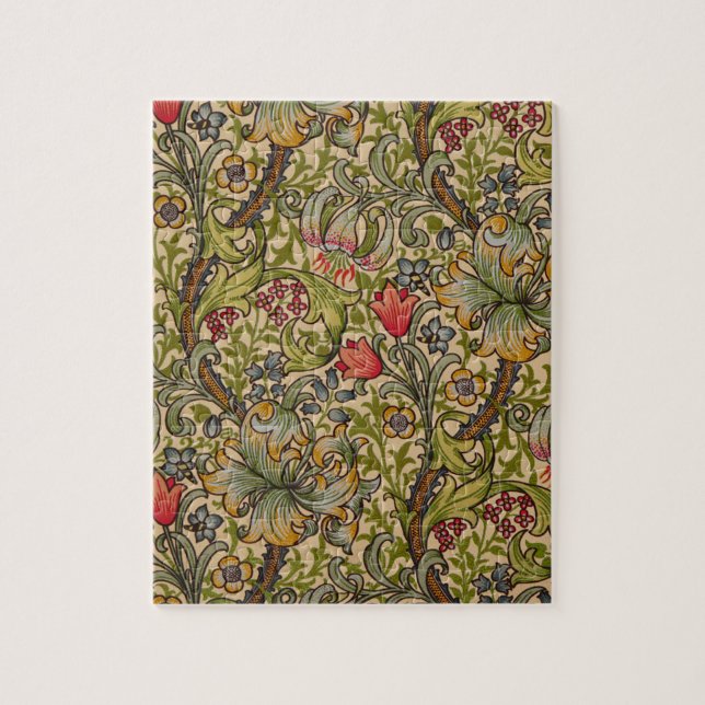 William Morris Golden Lily Antique Jigsaw Puzzle (Vertical)