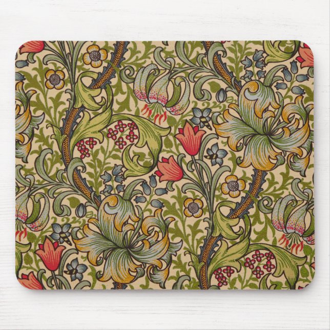 William Morris Golden Lily Antique Mouse Pad (Front)