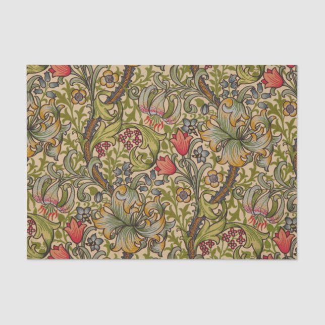 William Morris Golden Lily Antique Tissue Paper (Front)