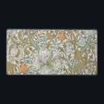 William Morris Golden Lily Blue Gold Classic Desk Mat<br><div class="desc">William Morris Golden Lily - Floral Antique Pattern - This is a photographic reproduction of an antique Victorian wallpaper by William Morris,  showing an antique damask paisley brocade pattern with golden lilies,  bluebell flowers,  daisies,  and swirling acanthus leaves.</div>