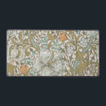 William Morris Golden Lily Blue Gold Classic Desk Mat<br><div class="desc">William Morris Golden Lily - Floral Antique Pattern - This is a photographic reproduction of an antique Victorian wallpaper by William Morris,  showing an antique damask paisley brocade pattern with golden lilies,  bluebell flowers,  daisies,  and swirling acanthus leaves.</div>