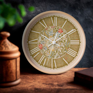 William Morris Golden Lily Classic Victorian Clock
