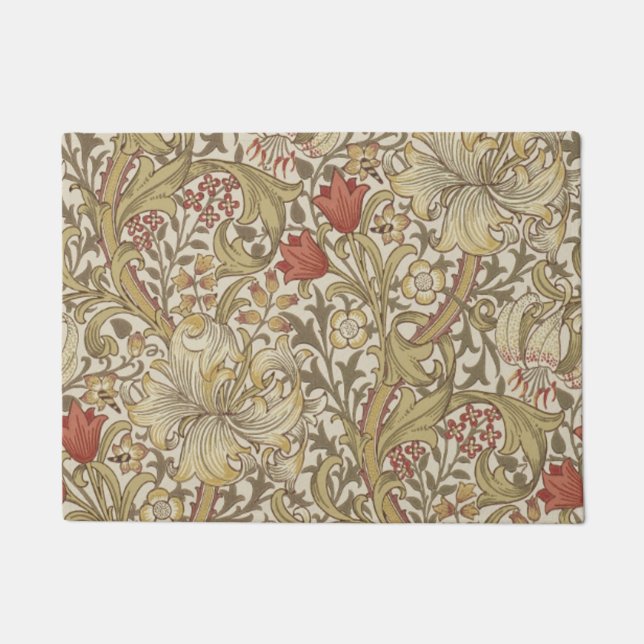 William Morris Golden Lily Doormat (Front)