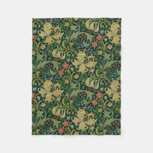William Morris Golden Lily Fleece Blanket