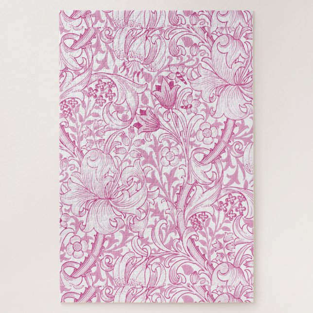 William Morris Golden Lily Floral Pattern Jigsaw Puzzle (Vertical)