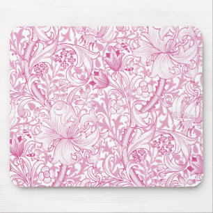 William Morris Golden Lily Floral Pattern Mouse Pad