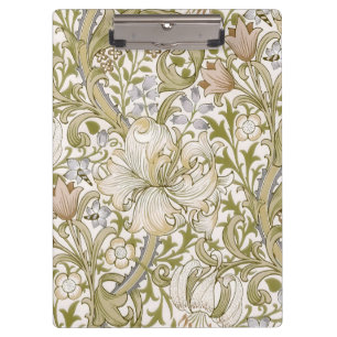 William Morris Golden Lily Garden Flower Classic Clipboard