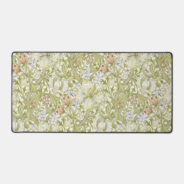 William Morris Golden Lily Garden Flower Classic Desk Mat (Front)