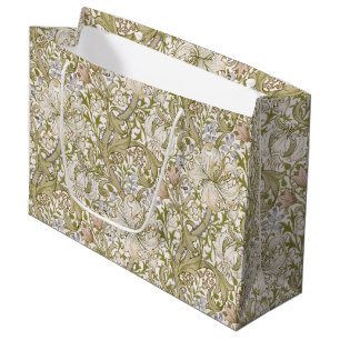 William Morris Golden Lily Garden Flower Classic Large Gift Bag