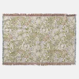 William Morris Golden Lily Garden Flower Classic Throw Blanket