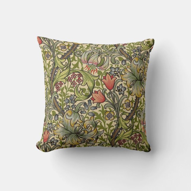 William Morris Golden Lily Restored Pattern Cushion (Front)